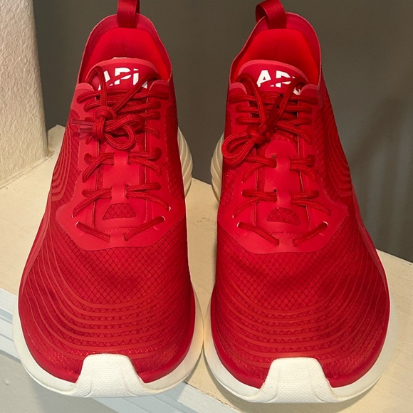 Men's Athletic Propulsion Labs APL Streamline Red White Running Shoes Size 11.5 - Picture 6 of 10